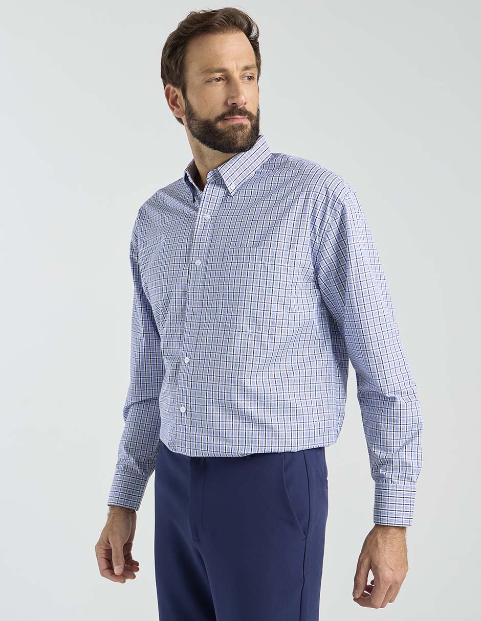 Camisa casual manga larga para hombre 1