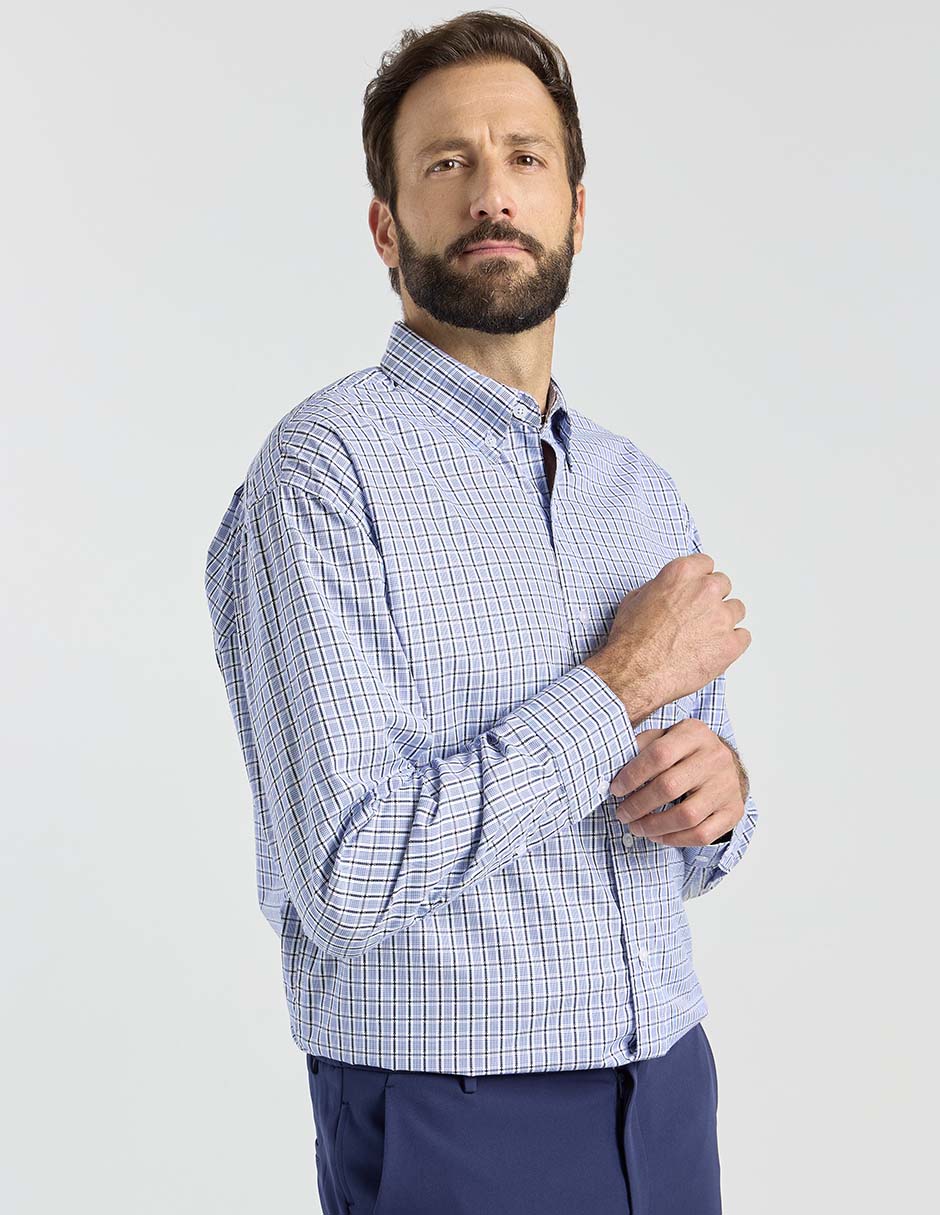 Camisa casual manga larga para hombre 2