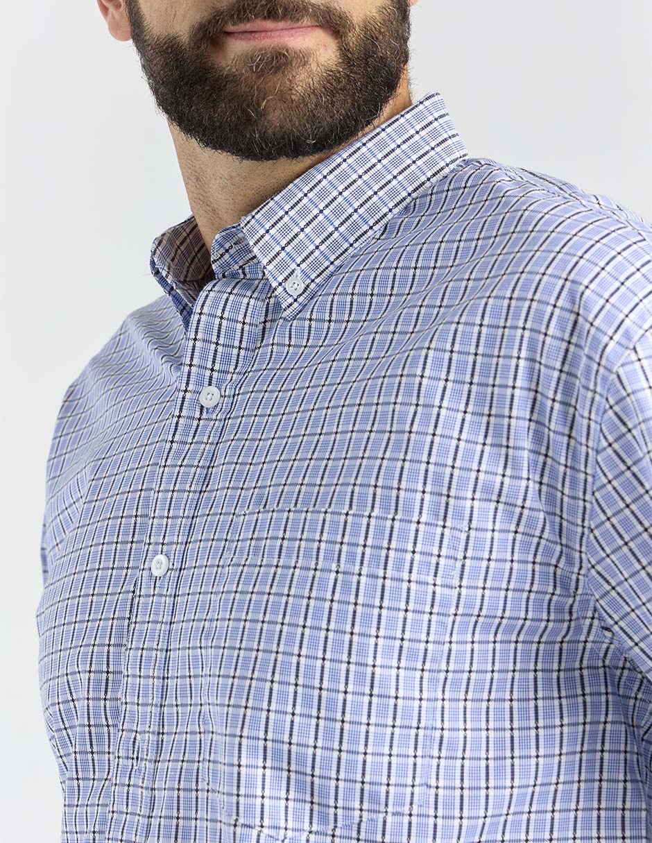 Camisa casual manga larga para hombre 4