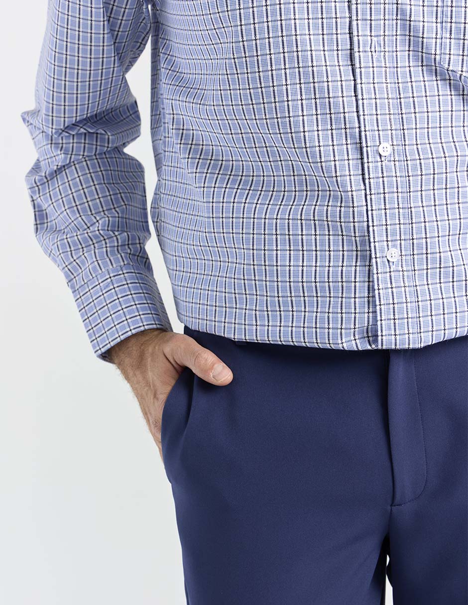 Camisa casual manga larga para hombre 5