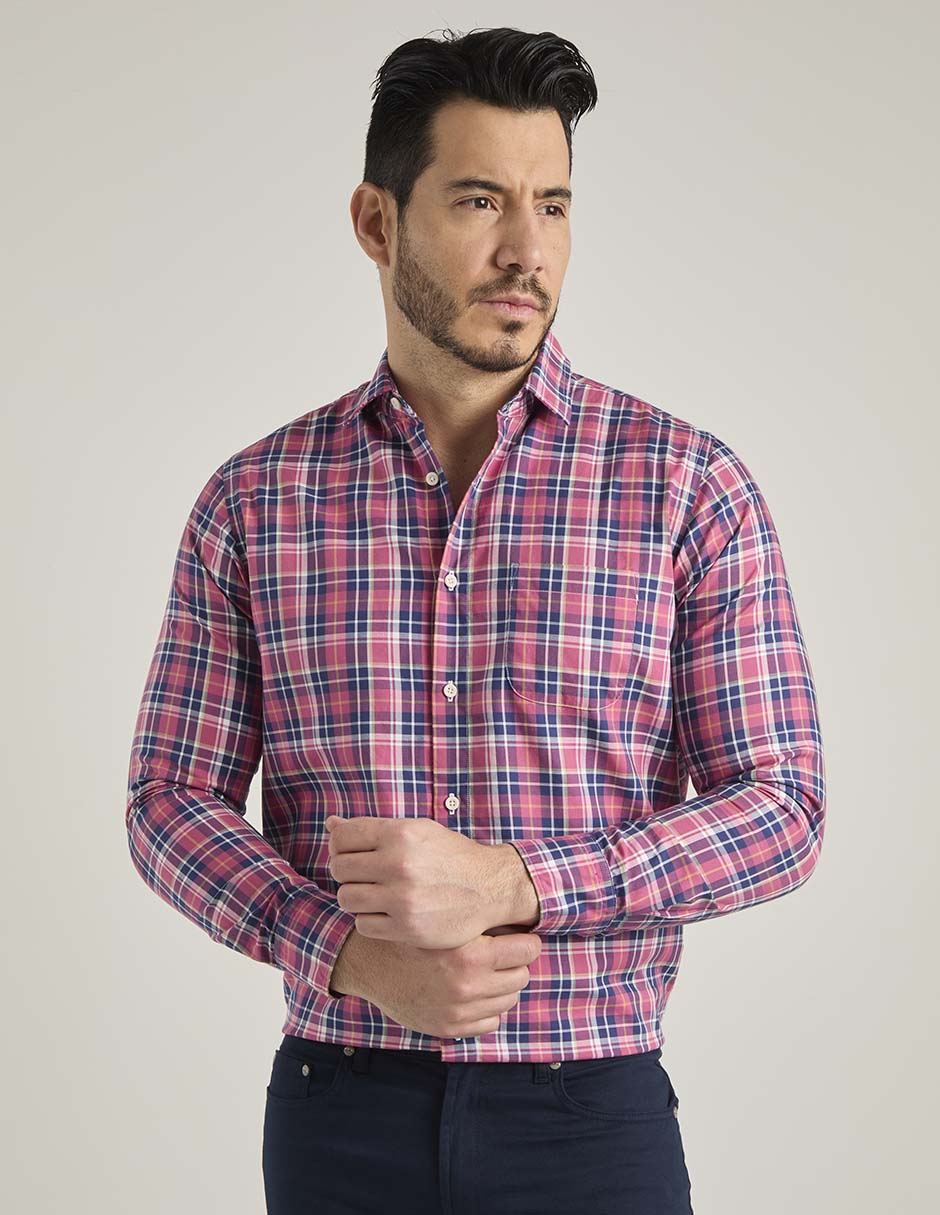 Camisa casual de algodón manga larga para hombre 2