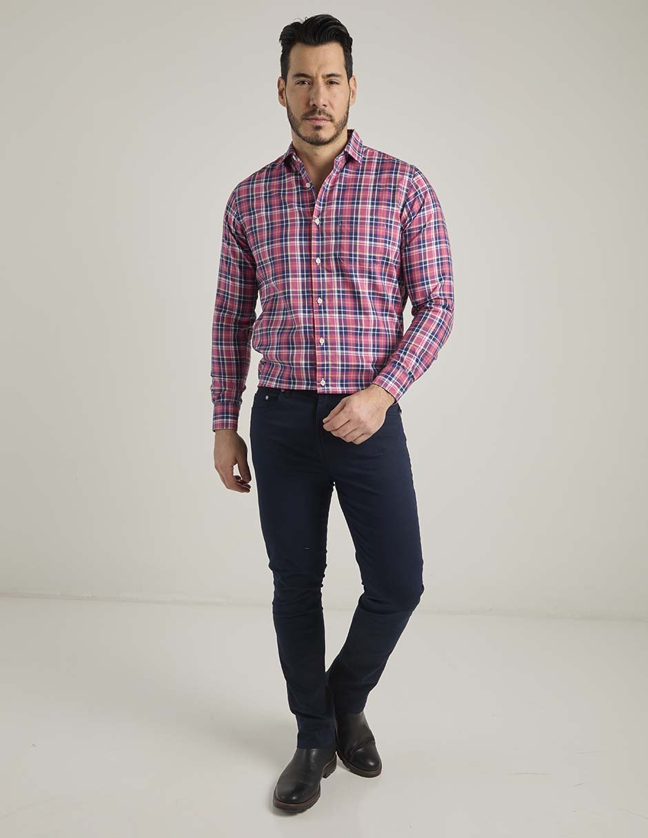 Camisa casual de algodón manga larga para hombre 3