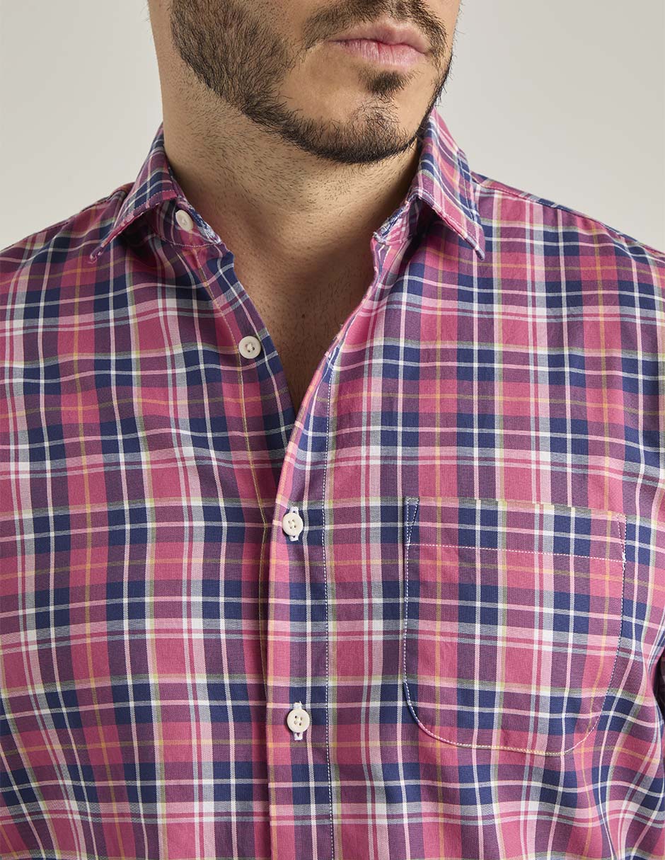 Camisa casual de algodón manga larga para hombre 4