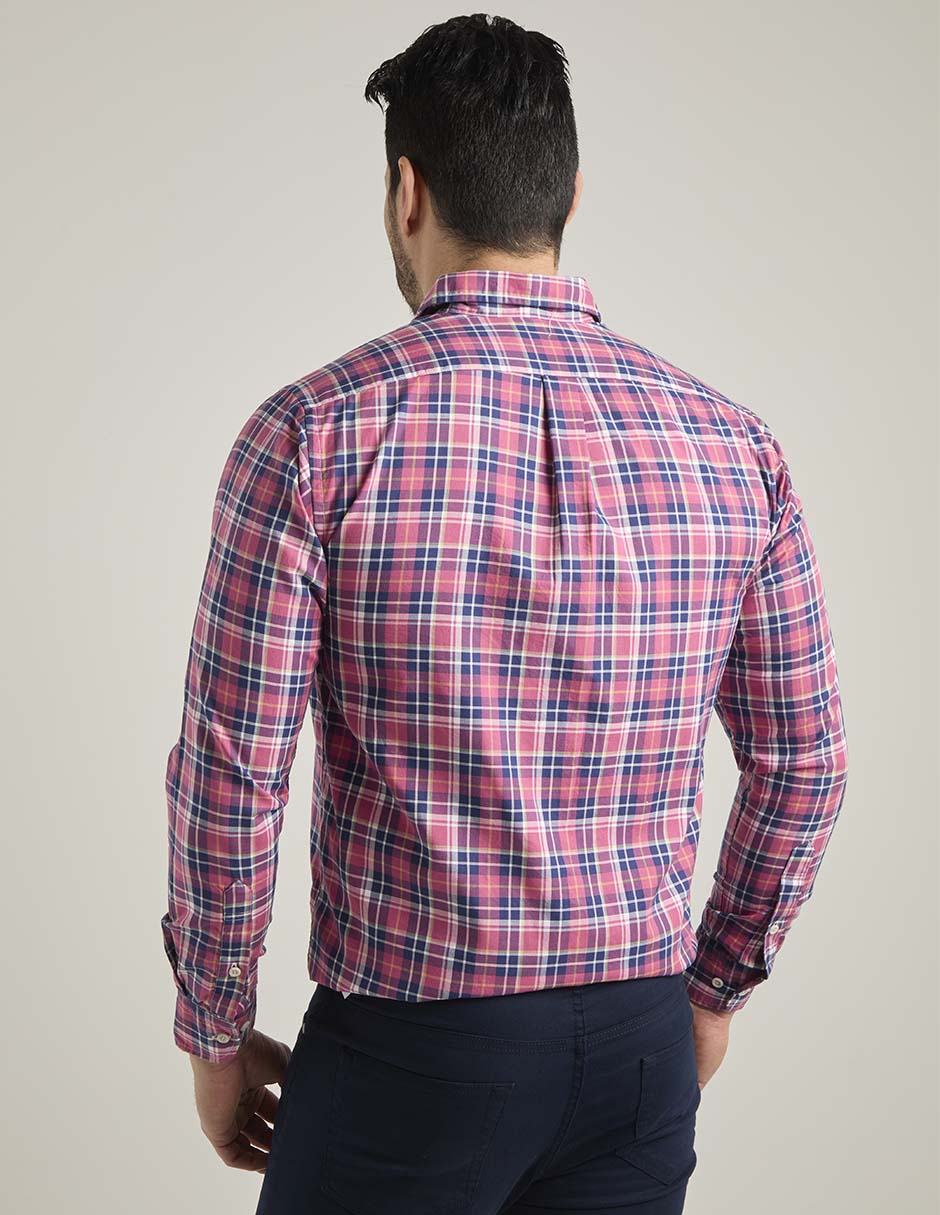 Camisa casual de algodón manga larga para hombre 6