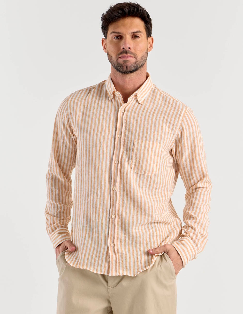 Camisa casual manga larga para hombre 2