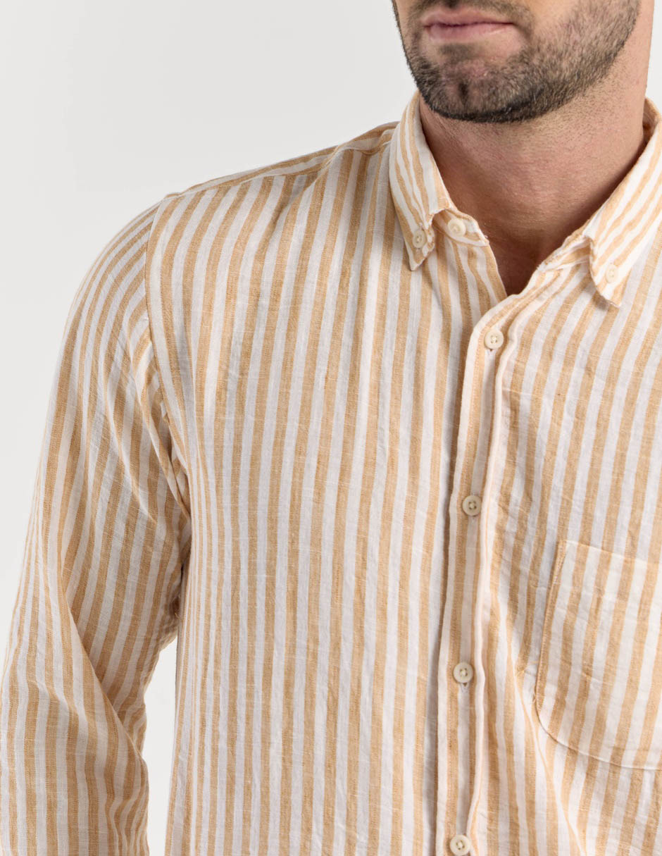 Camisa casual manga larga para hombre 4