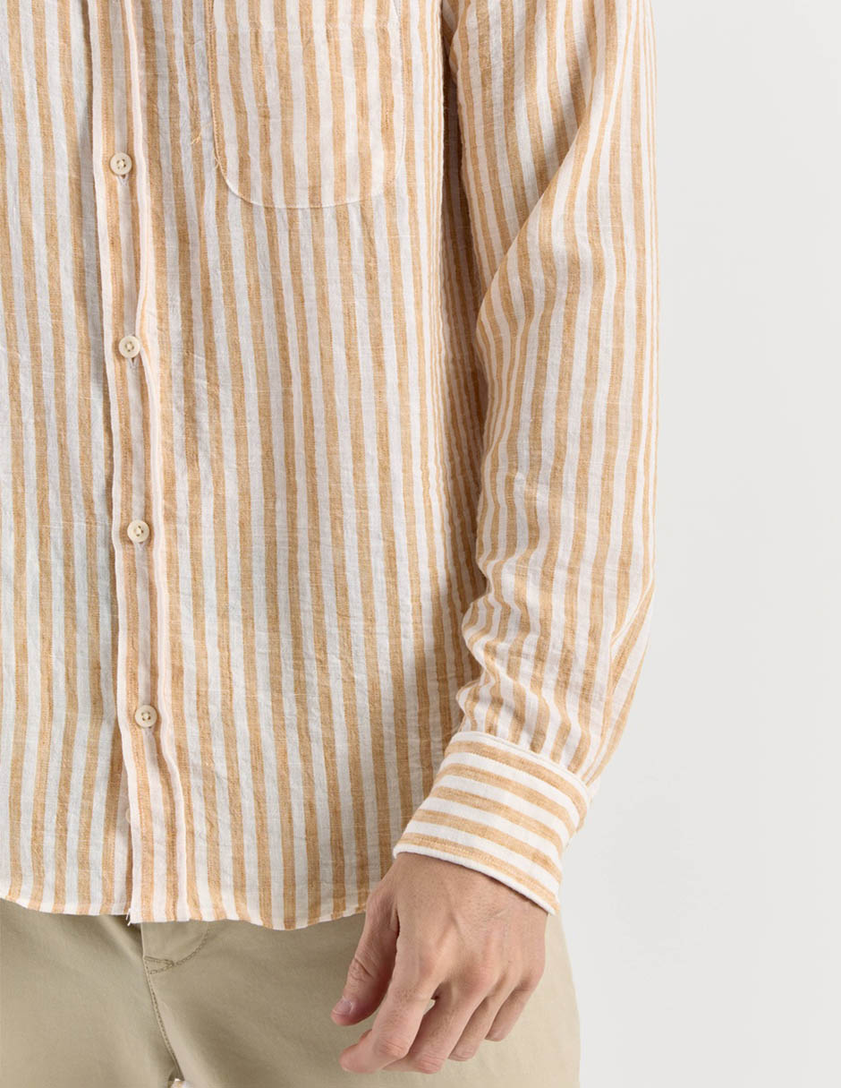 Camisa casual manga larga para hombre 5