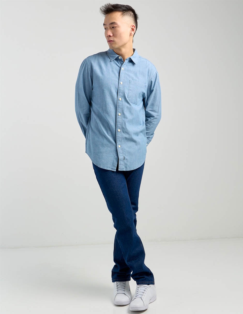 Camisa casual de algodón manga larga para hombre 2