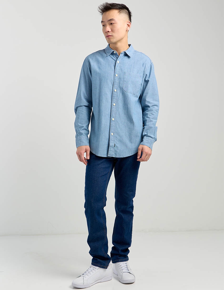 Camisa casual de algodón manga larga para hombre 3