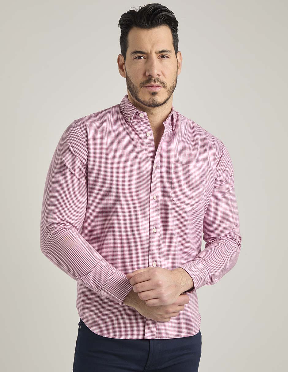 Camisa casual de algodón manga larga para hombre 2