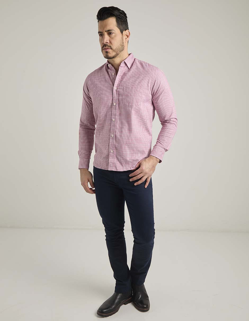 Camisa casual de algodón manga larga para hombre 3
