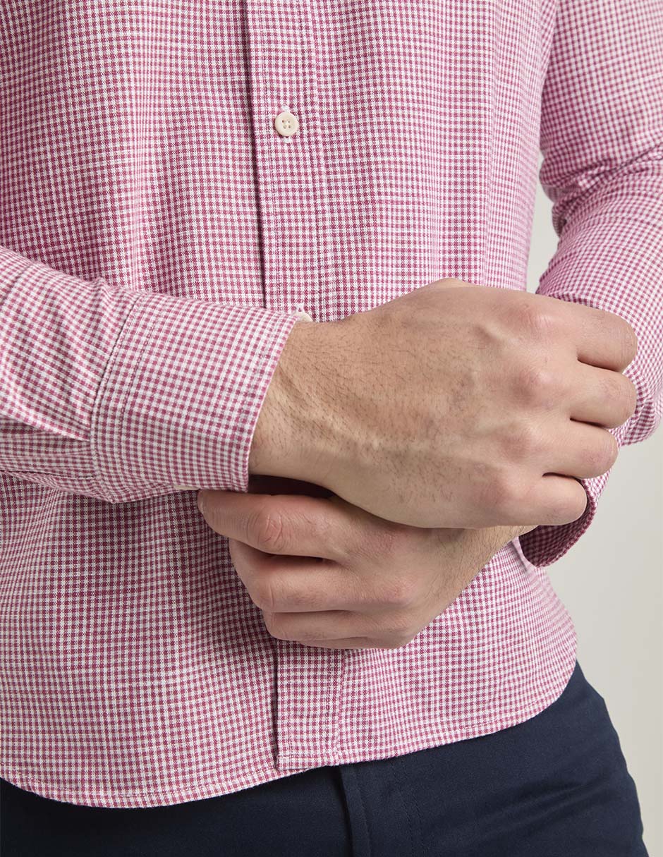 Camisa casual de algodón manga larga para hombre 5