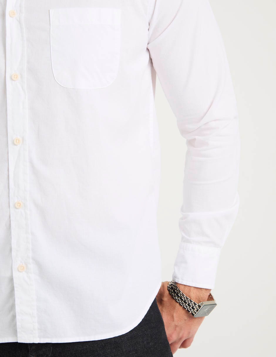 Camisa casual de algodón manga larga para hombre 5