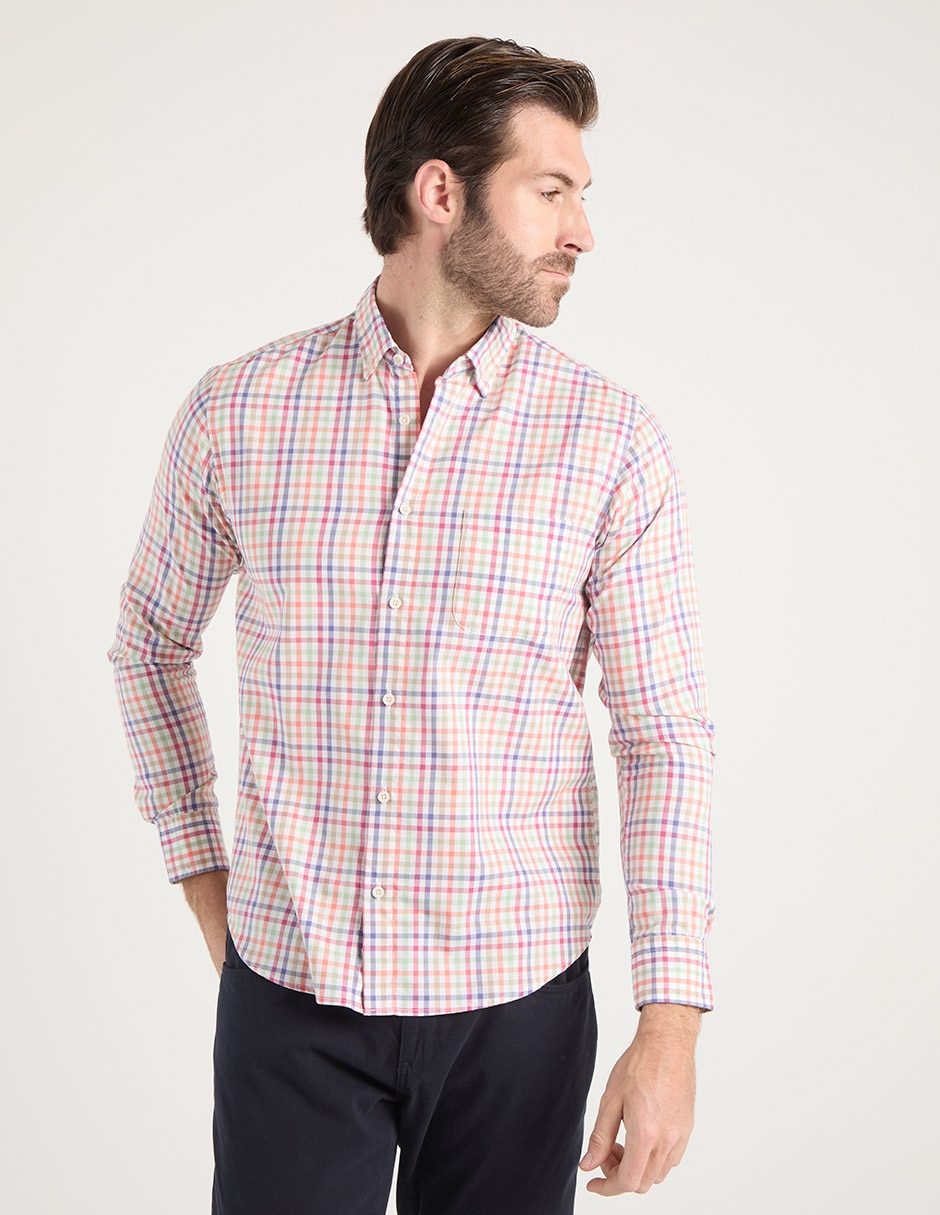 Camisa casual de algodón manga larga para hombre 2