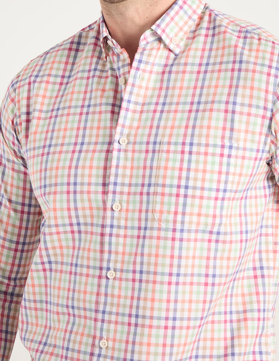 Camisa casual de algodón manga larga para hombre 4
