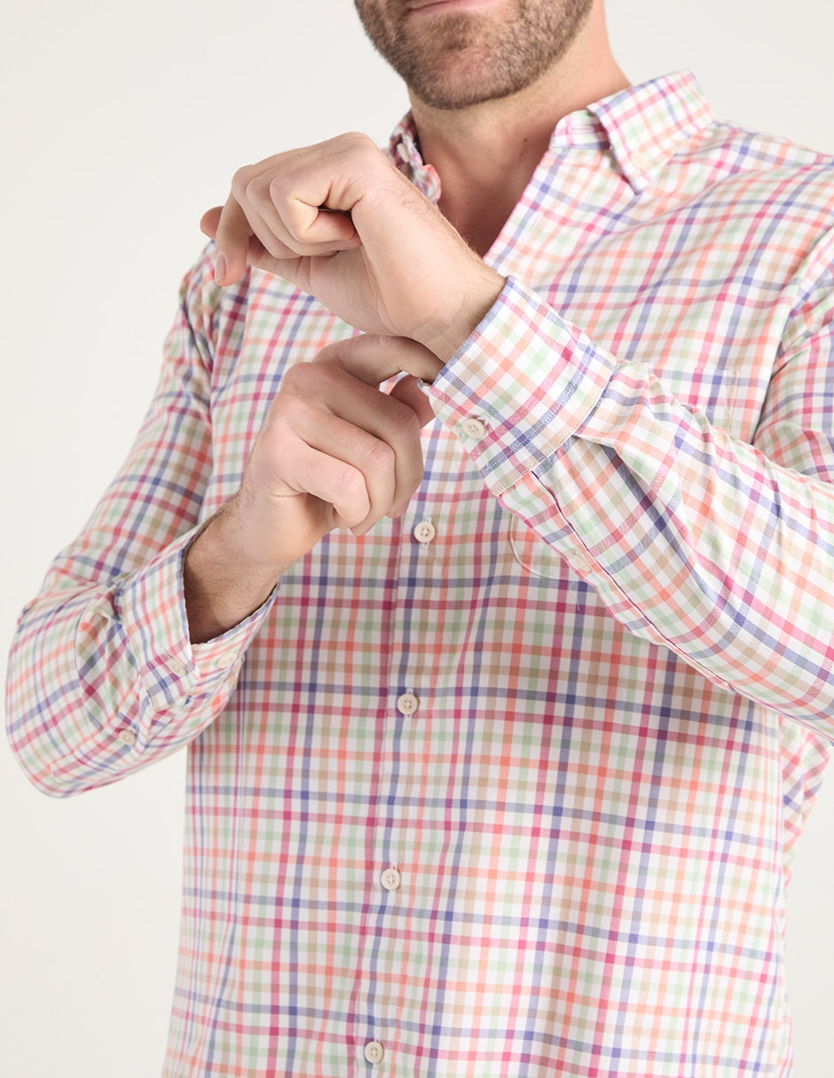 Camisa casual de algodón manga larga para hombre 5