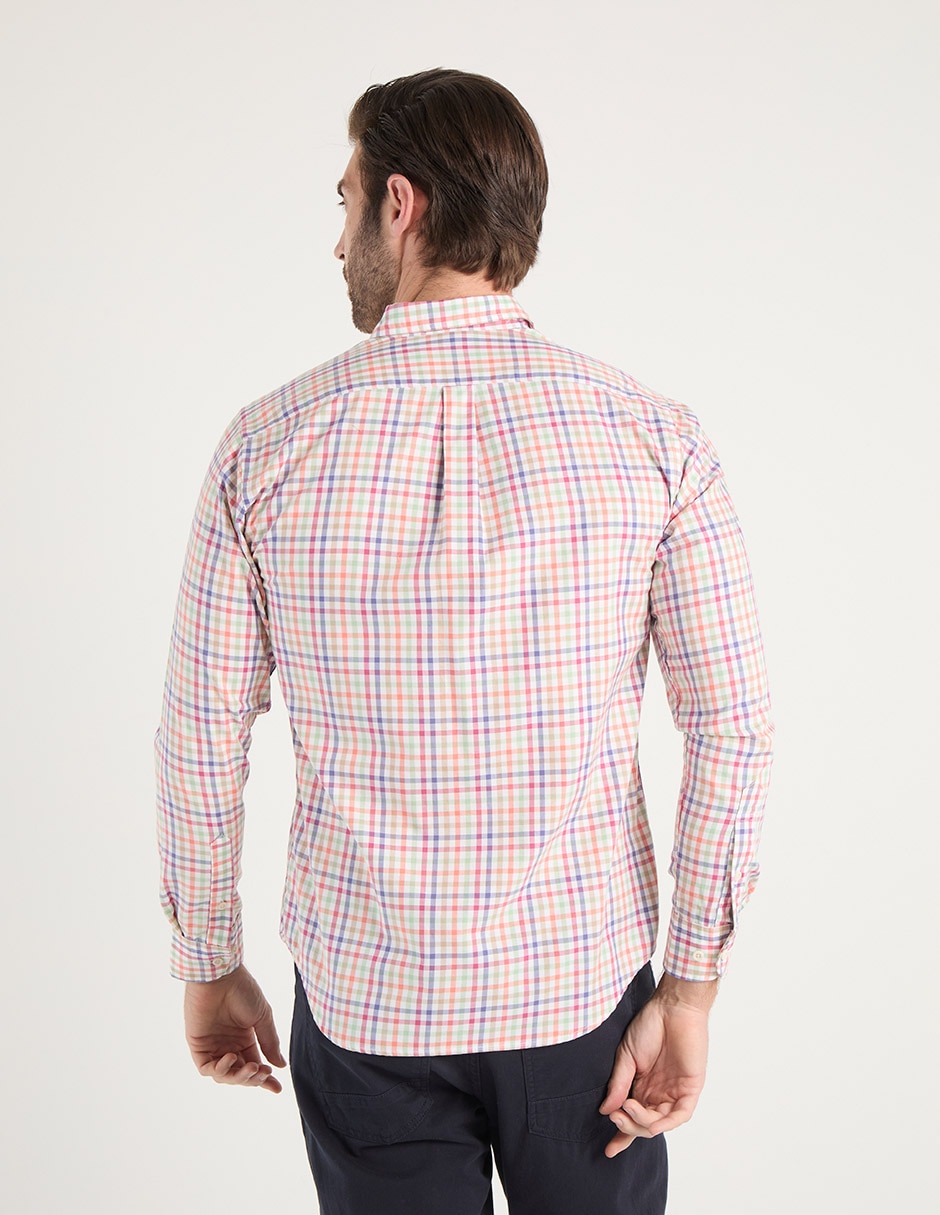 Camisa casual de algodón manga larga para hombre 6