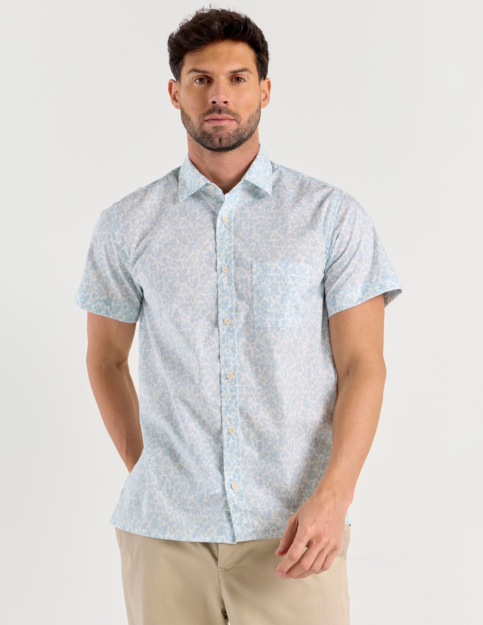 Camisa casual de algodón manga corta para hombre Camisa casual de algodón manga corta para hombre