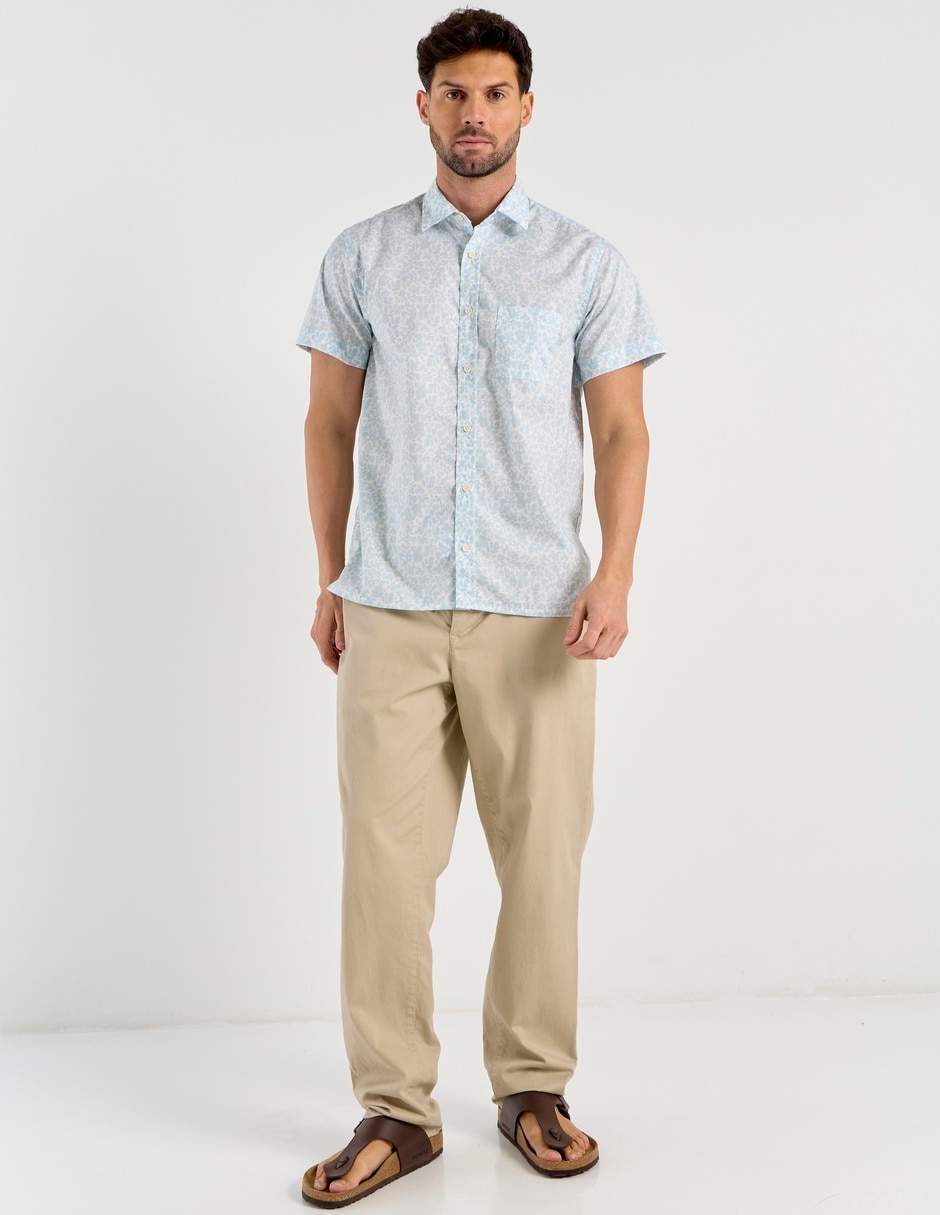 Camisa casual de algodón manga corta para hombre 3