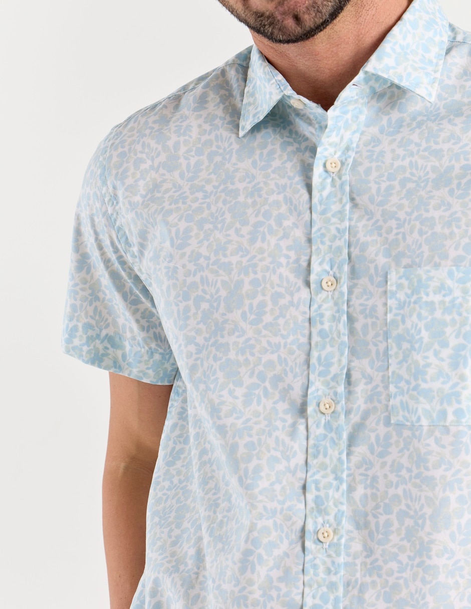 Camisa casual de algodón manga corta para hombre 5