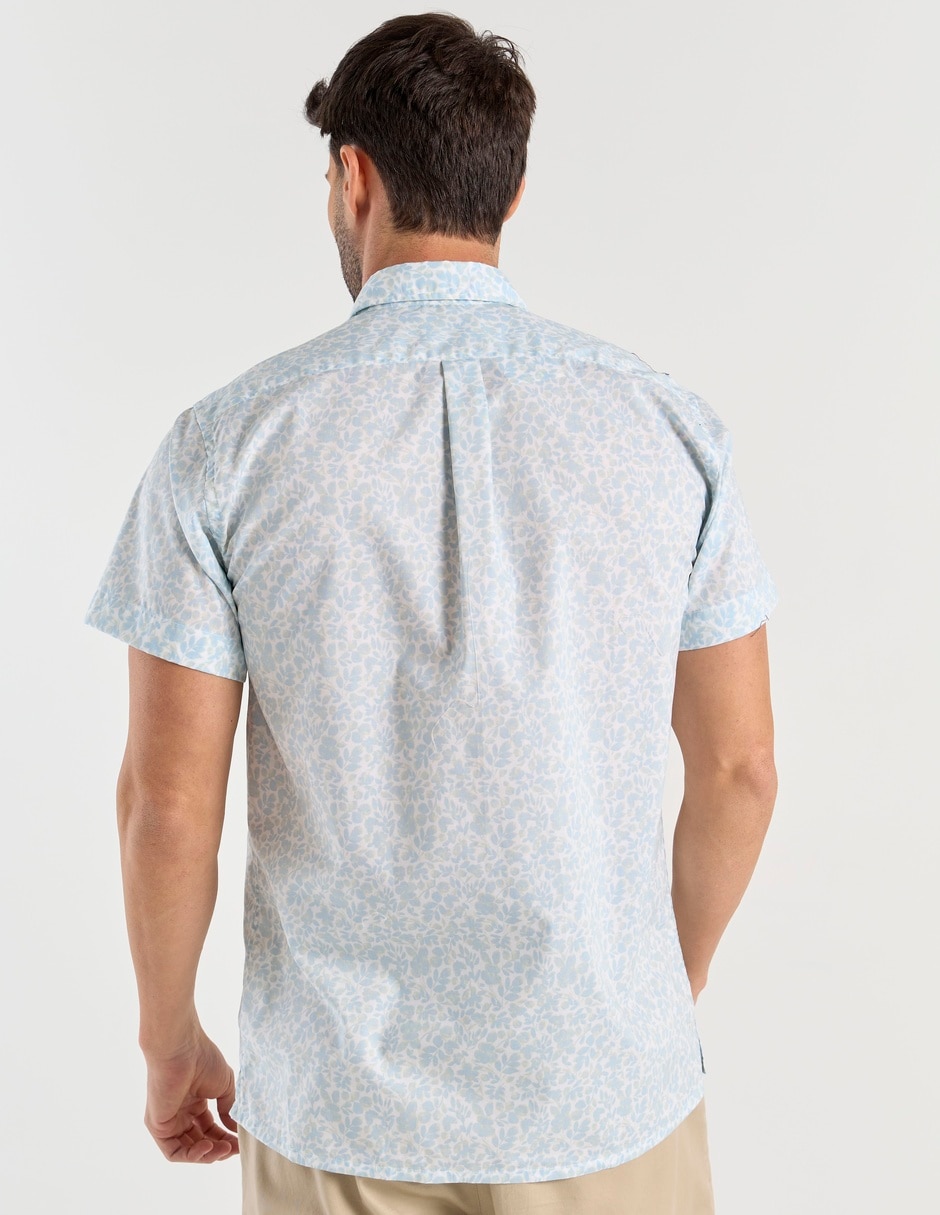 Camisa casual de algodón manga corta para hombre 6