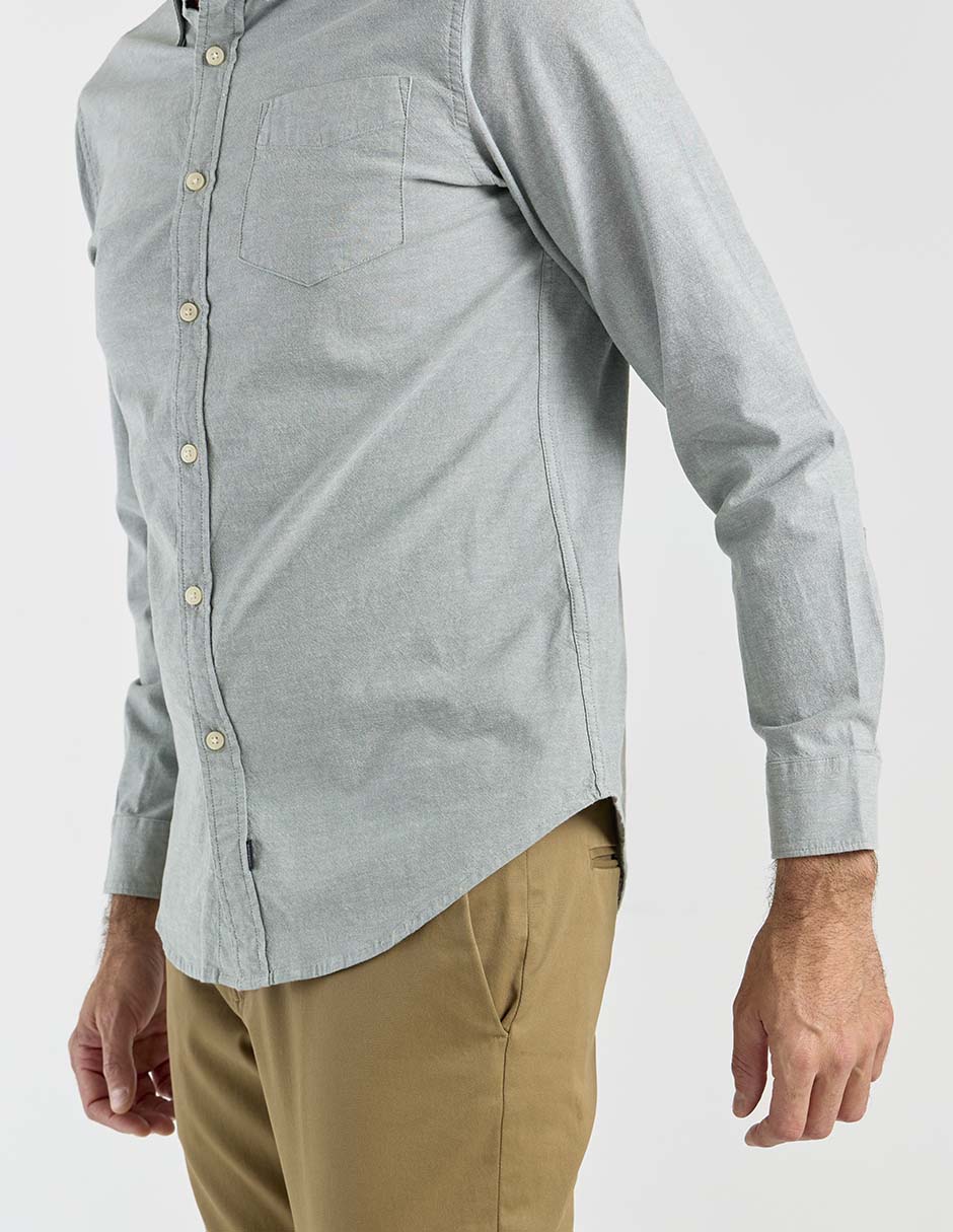Camisa casual de algodón manga larga para hombre 5