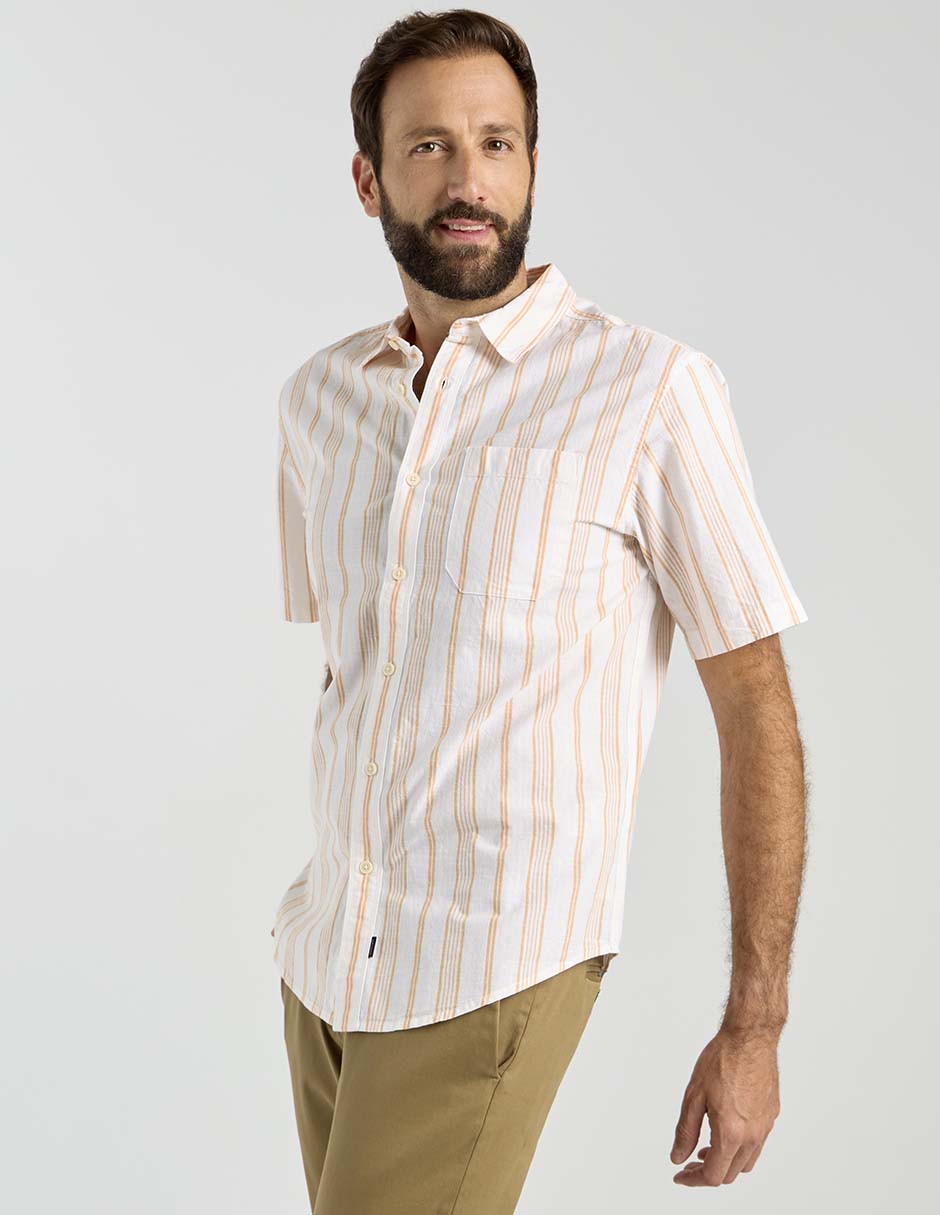Camisa casual de algodón manga corta para hombre 2