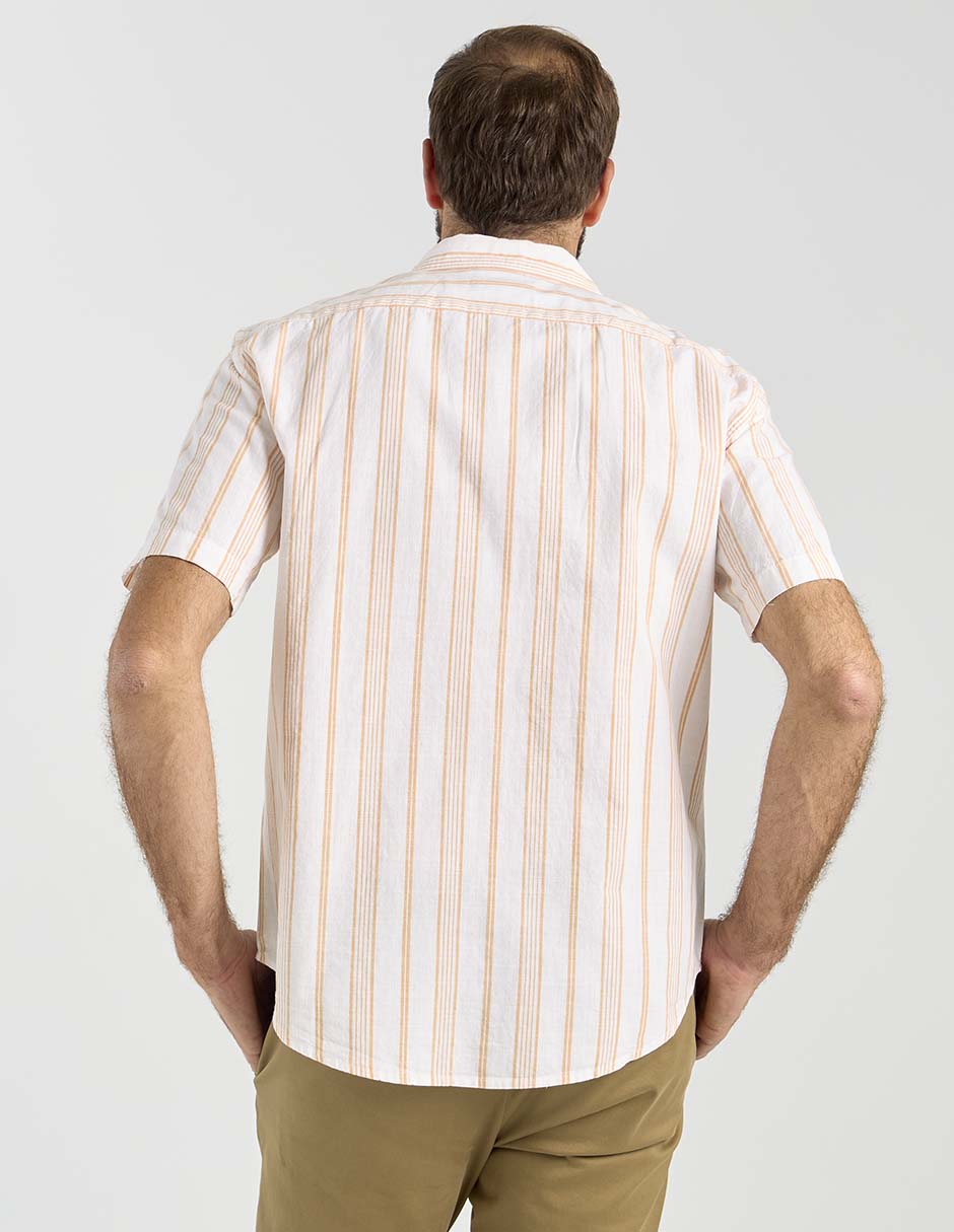 Camisa casual de algodón manga corta para hombre 6