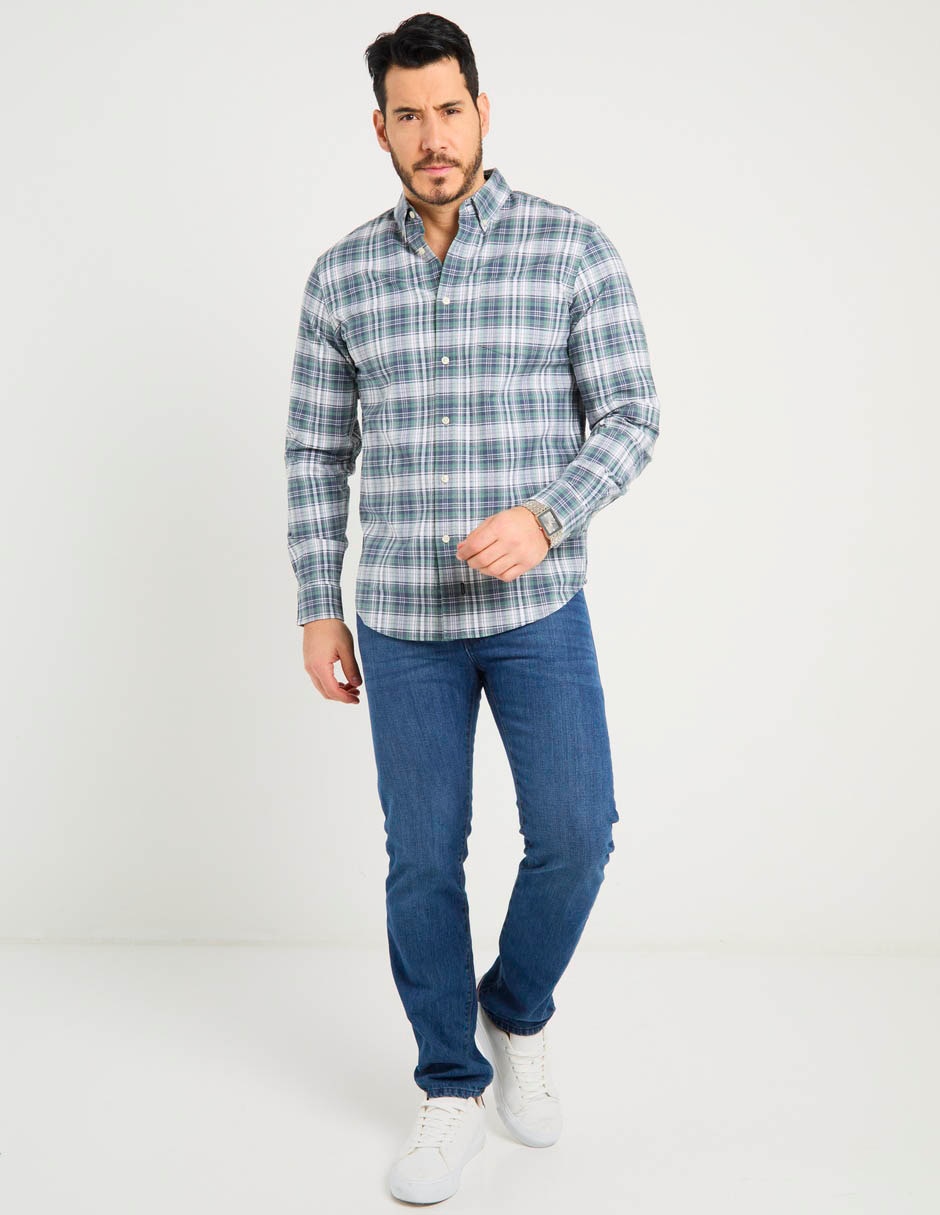 Camisa casual de algodón manga larga para hombre 3