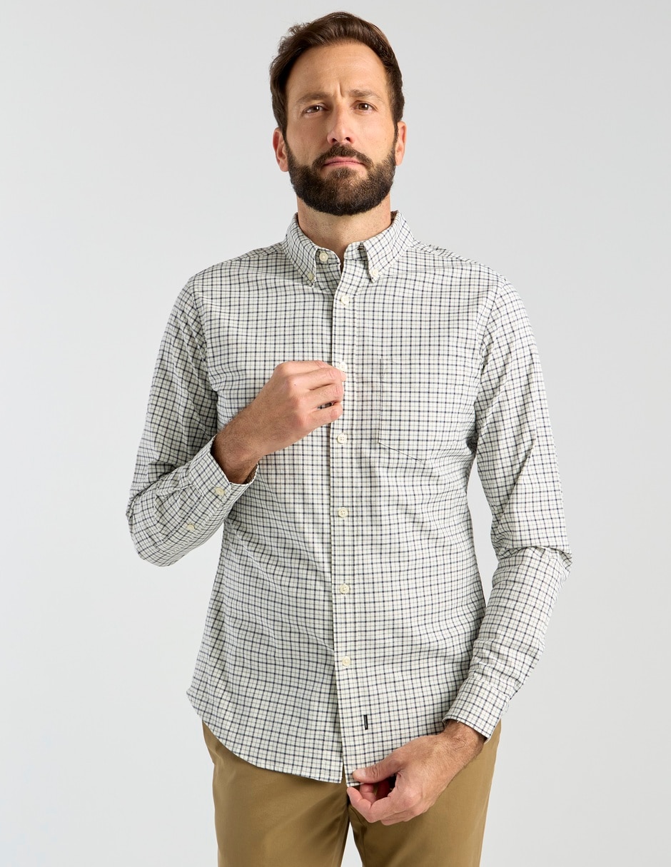 Camisa casual de algodón manga larga para hombre 2