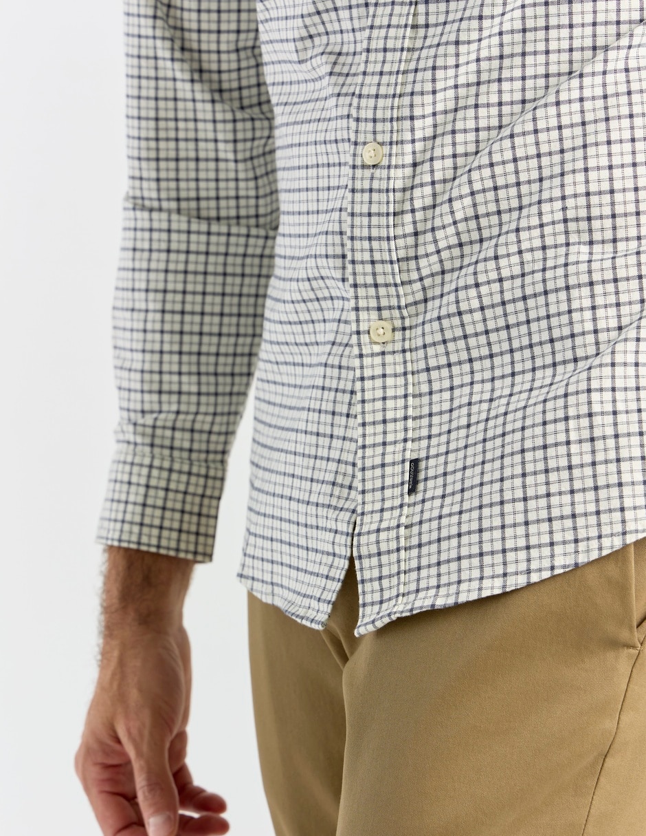 Camisa casual de algodón manga larga para hombre 5