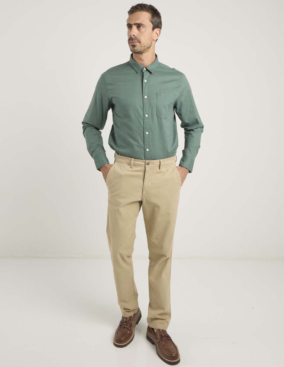 Camisa casual de algodón manga larga para hombre 2
