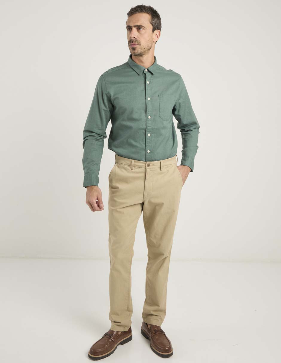 Camisa casual de algodón manga larga para hombre 3