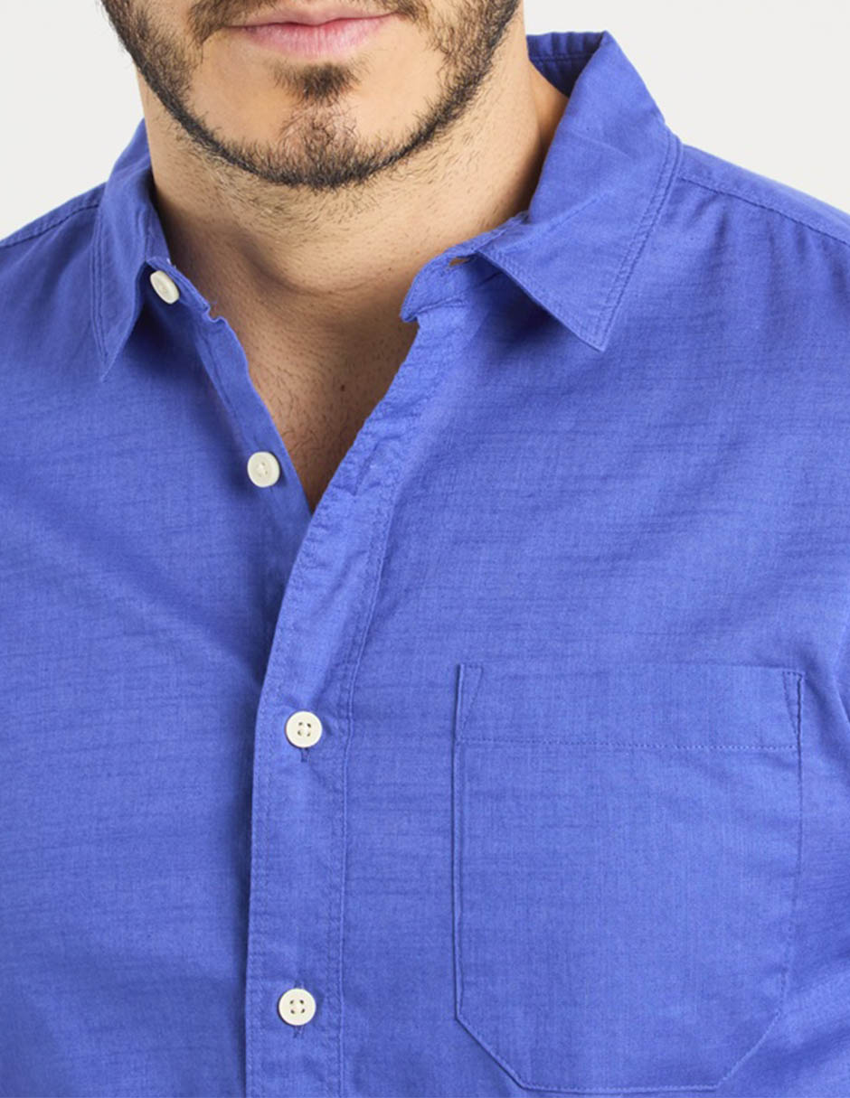 Camisa casual de algodón manga larga para hombre 4