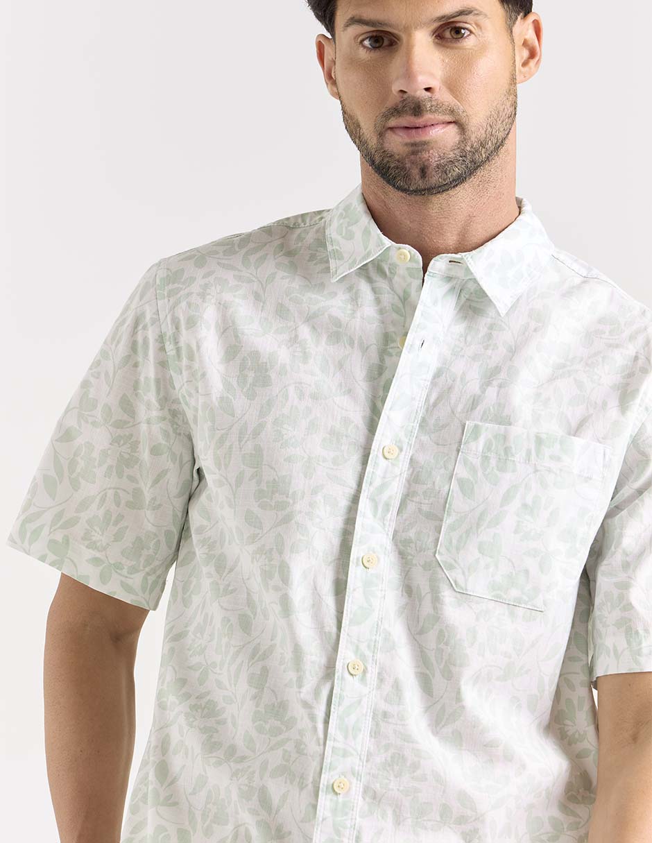 Camisa casual de algodón manga corta para hombre 4