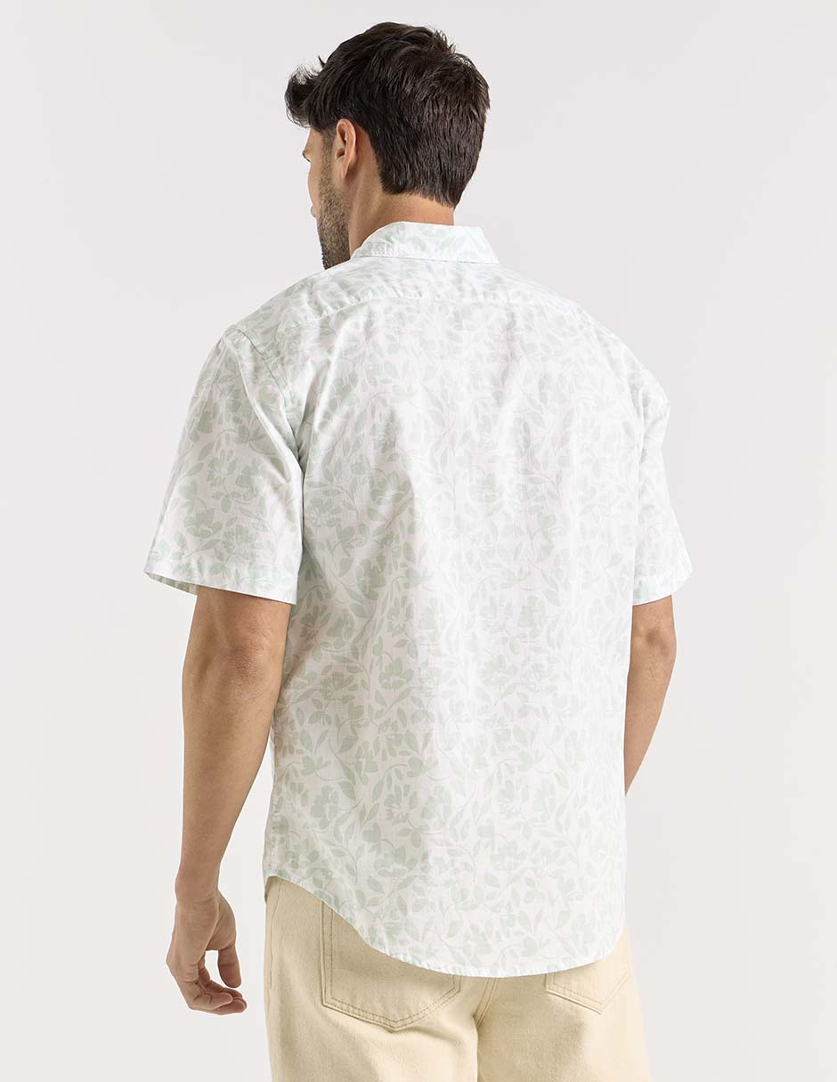 Camisa casual de algodón manga corta para hombre 6
