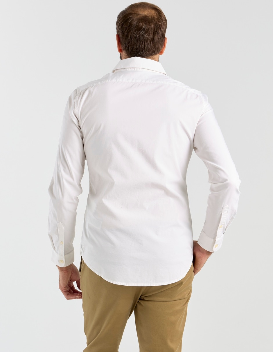 Camisa business casual de algodón manga larga para hombre 6