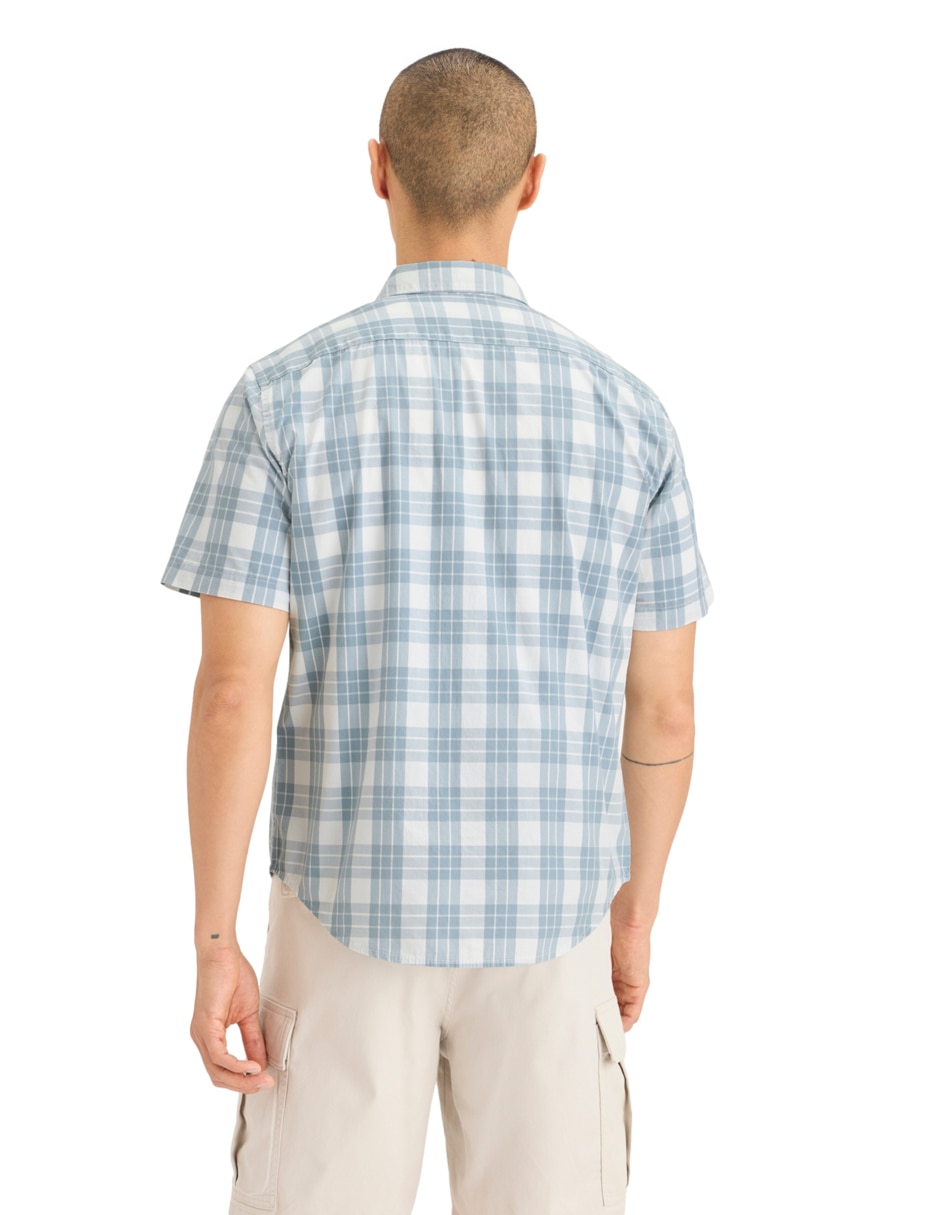Camisa casual de algodón manga corta para hombre 3