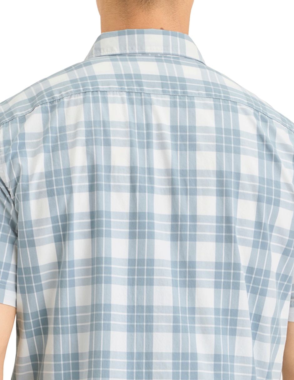 Camisa casual de algodón manga corta para hombre 4