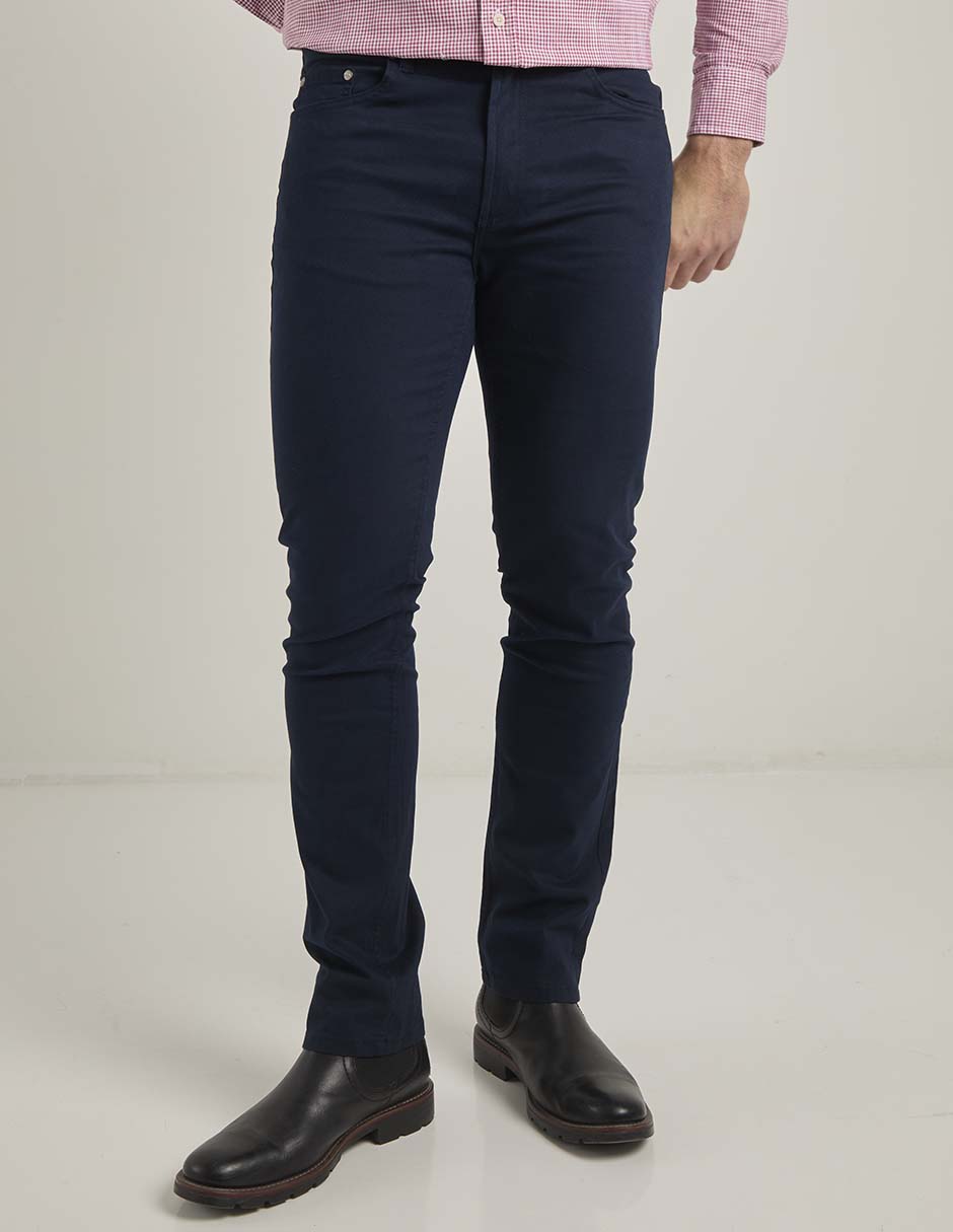 Pantalón recto de algodón para hombre