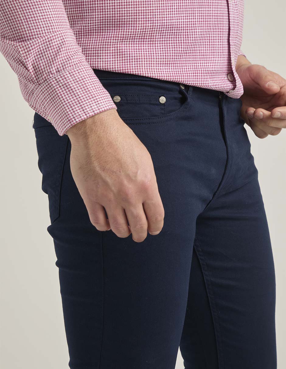 Pantalón recto de algodón para hombre 4