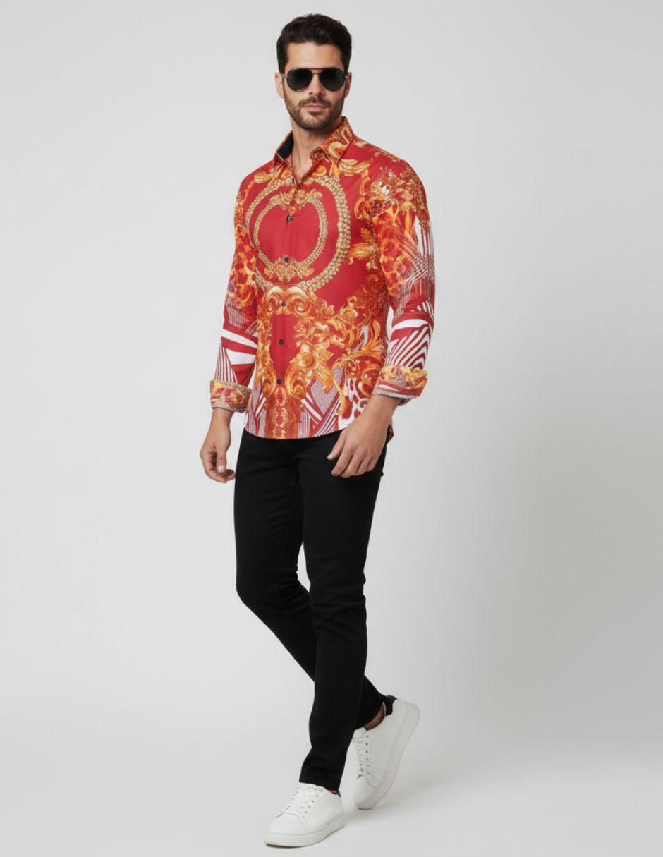 Camisa casual manga larga para hombre 2