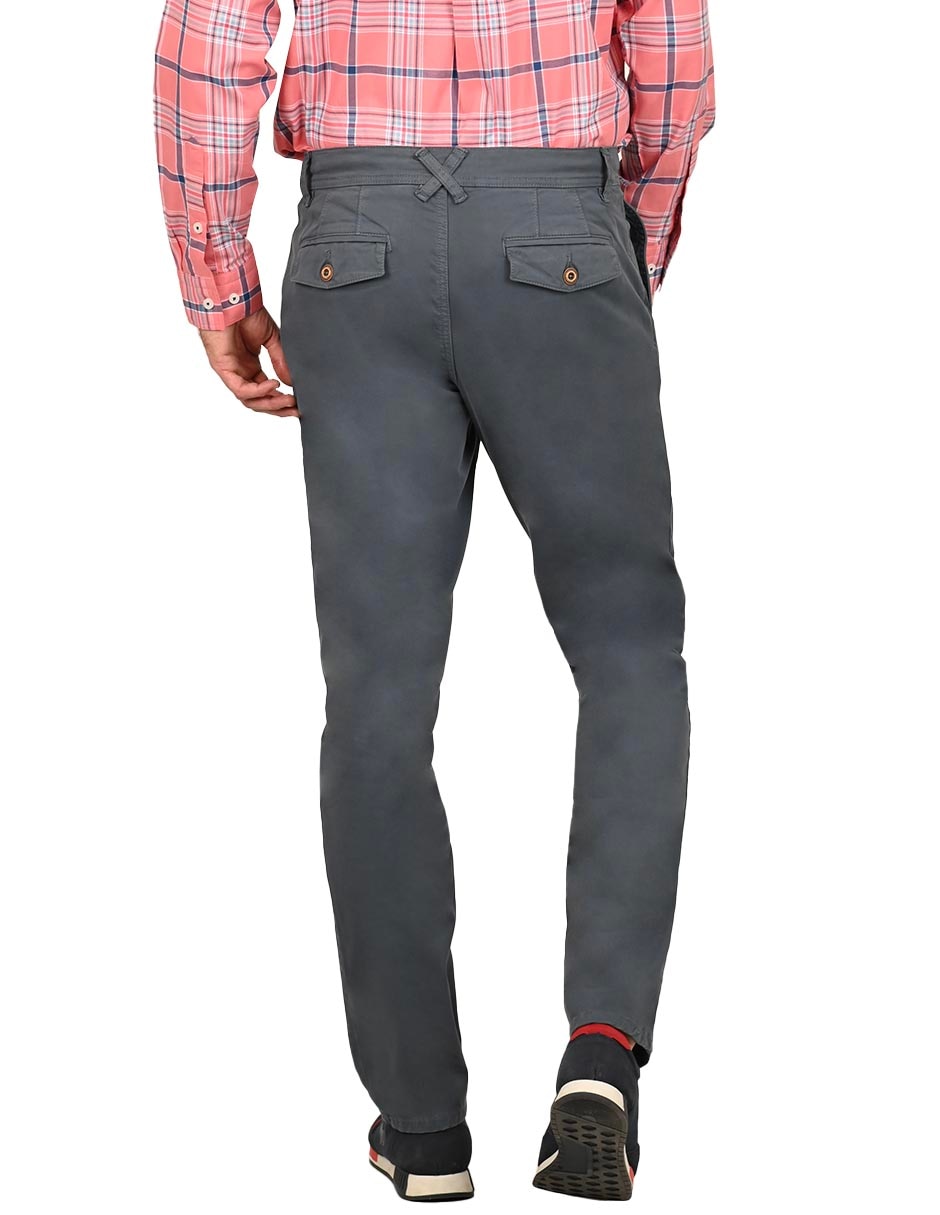 Pantalón chino recto de algodón para hombre 3