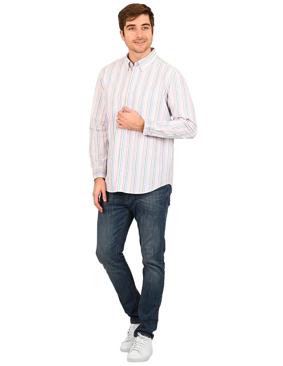 Camisa casual de algodón manga larga para hombre 2