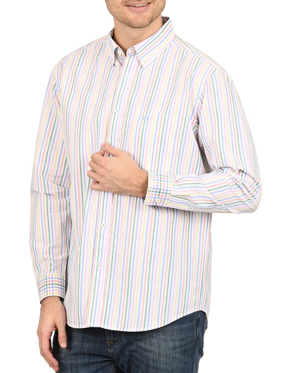Camisa casual de algodón manga larga para hombre 4