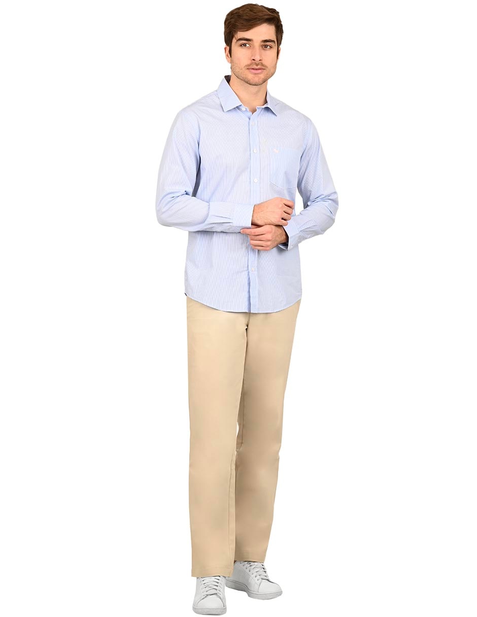 Camisa casual de algodón manga larga para hombre 2
