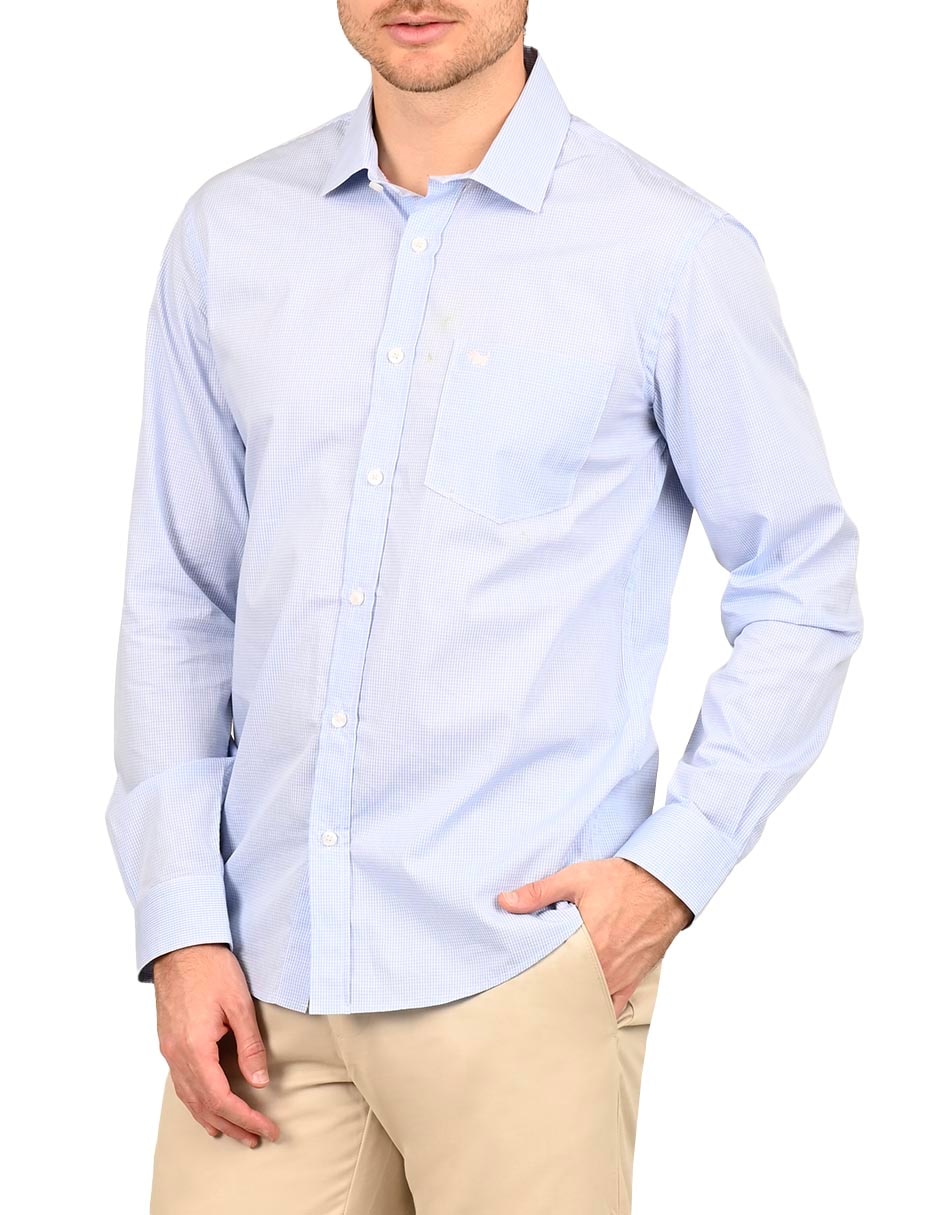 Camisa casual de algodón manga larga para hombre 4