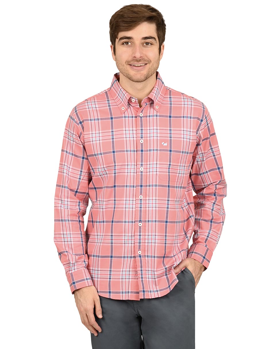 Camisa casual de algodón manga larga para hombre Camisa casual de algodón manga larga para hombre