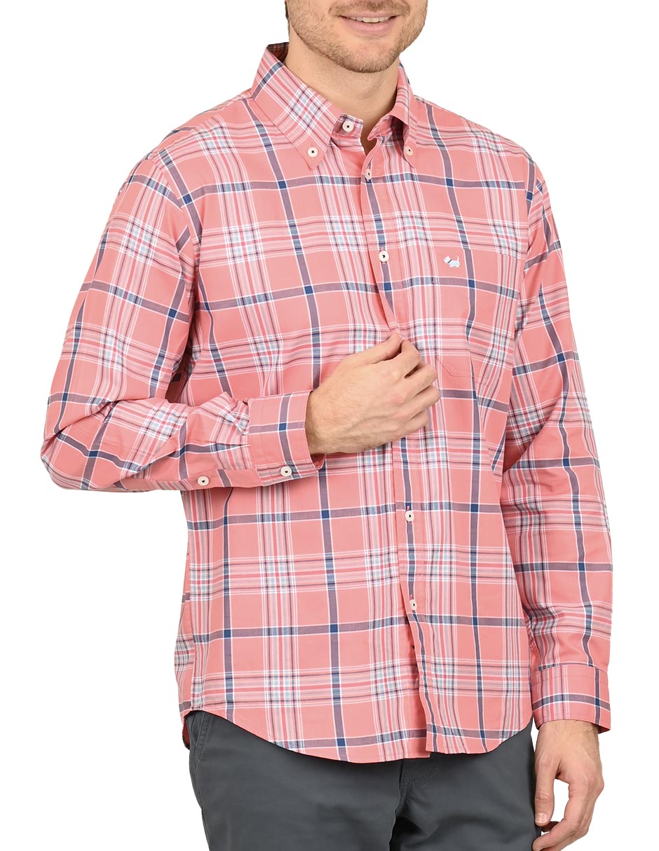 Camisa casual de algodón manga larga para hombre 4