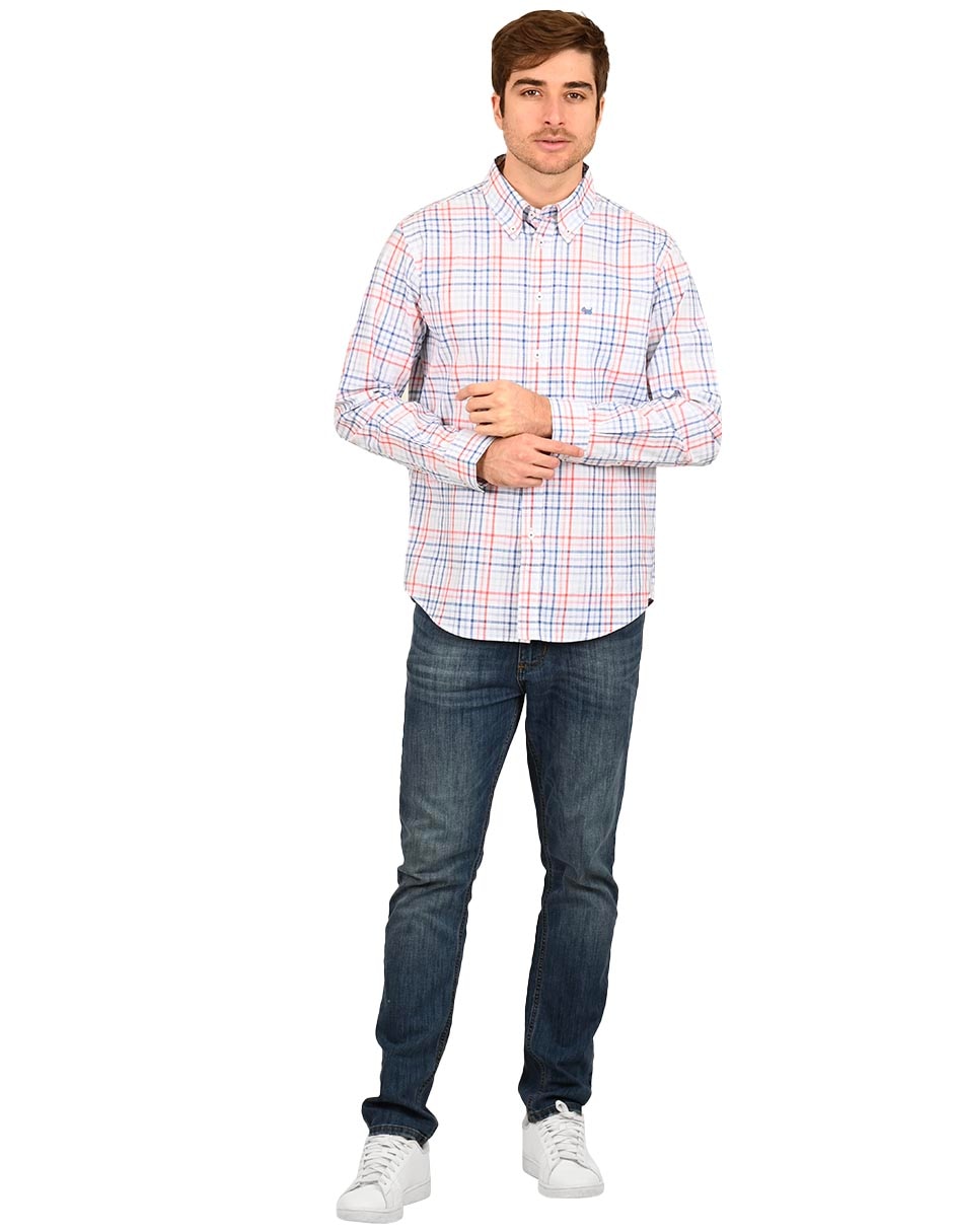 Camisa casual de algodón manga larga para hombre 2